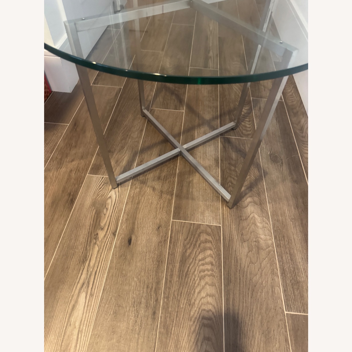 Room & Board Silver Glass Side Table - image-3