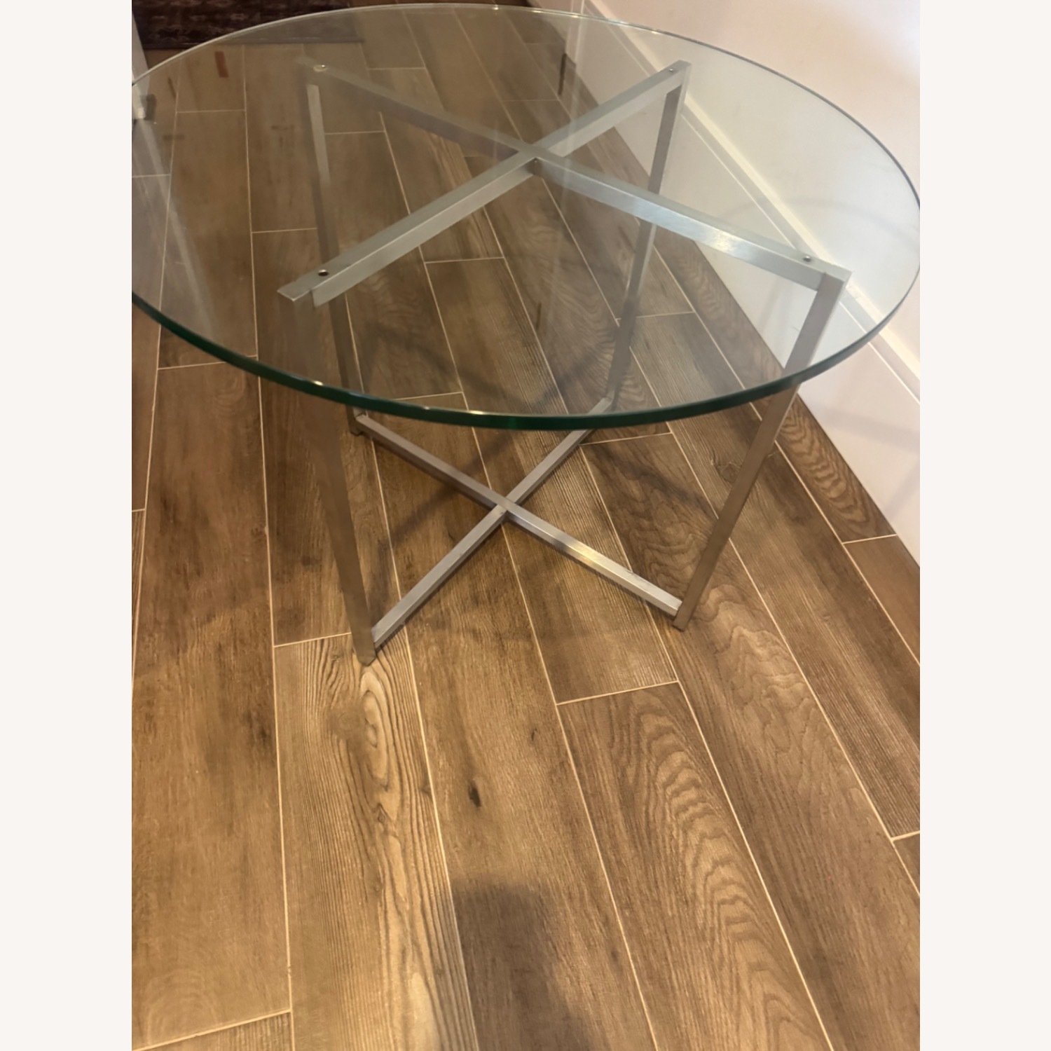 Room & Board Silver Glass Side Table - image-2