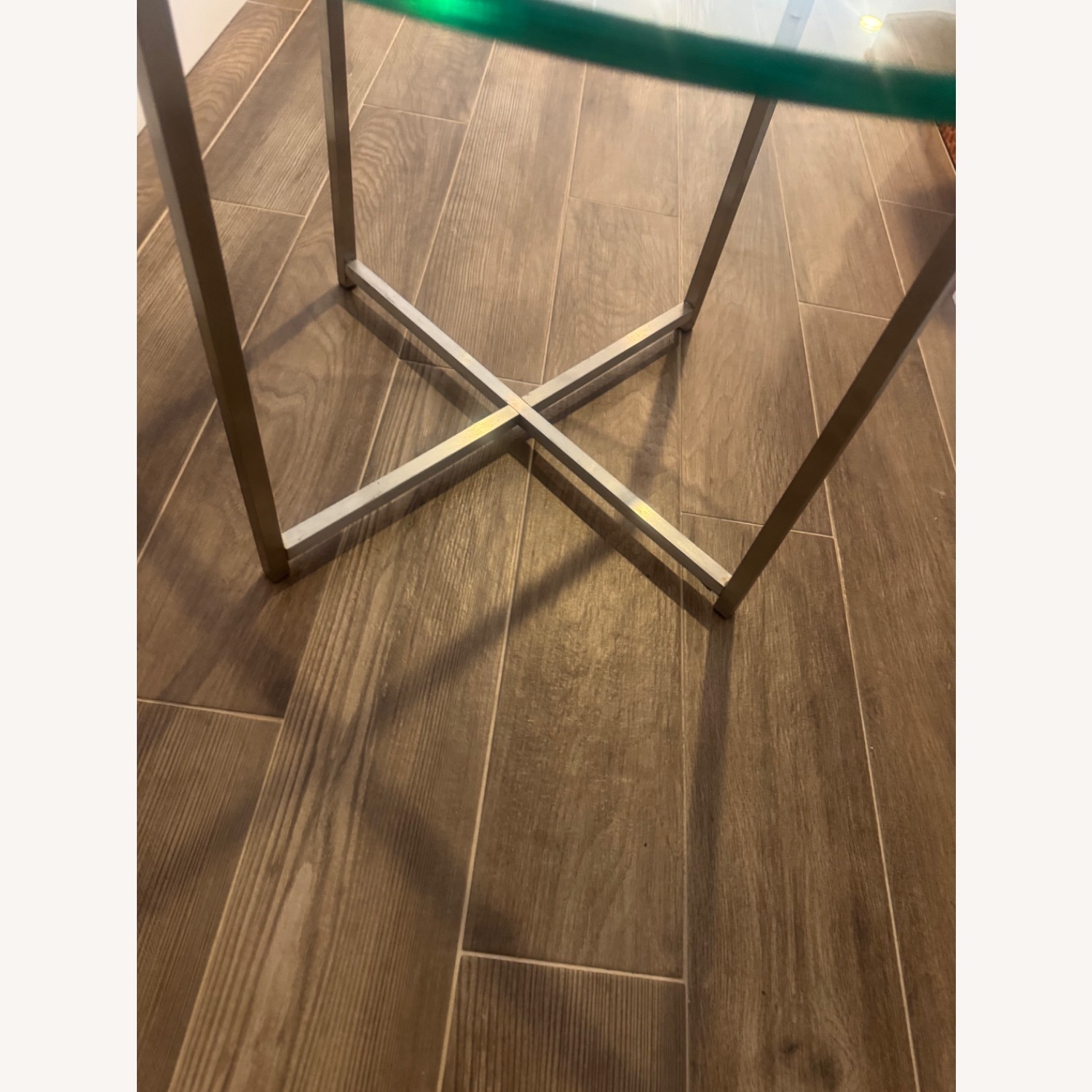 Room & Board Silver Glass Side Table - image-4