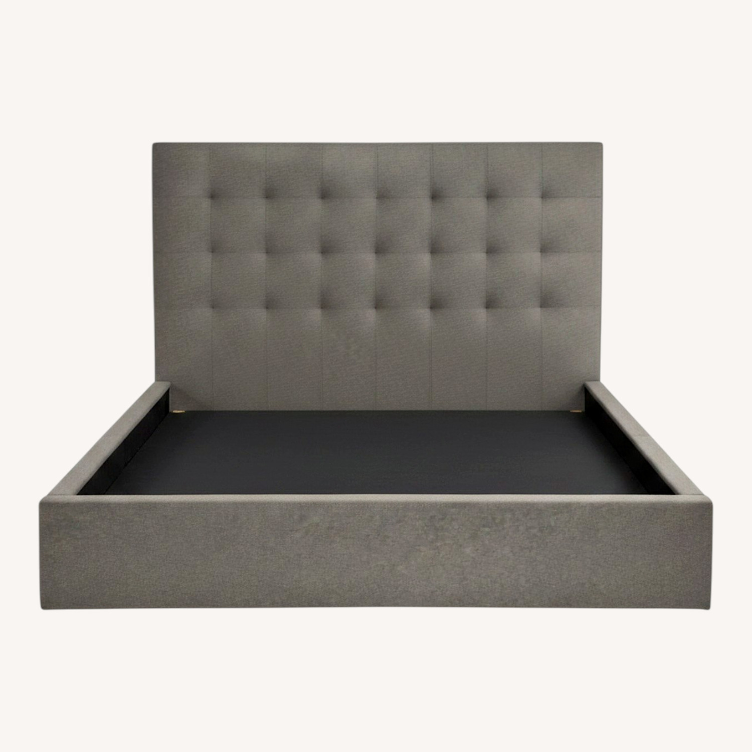 Room & Board Avery Dark Gray Fabric Queen Bed - image-0