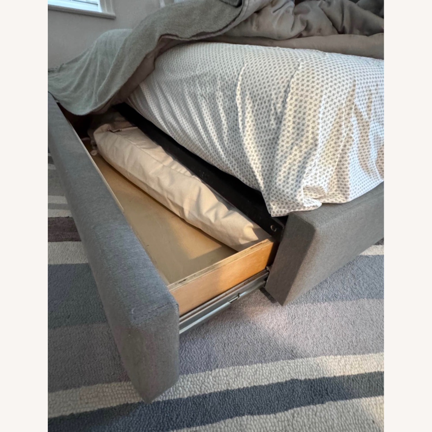Room & Board Avery Dark Gray Fabric Queen Bed - image-5