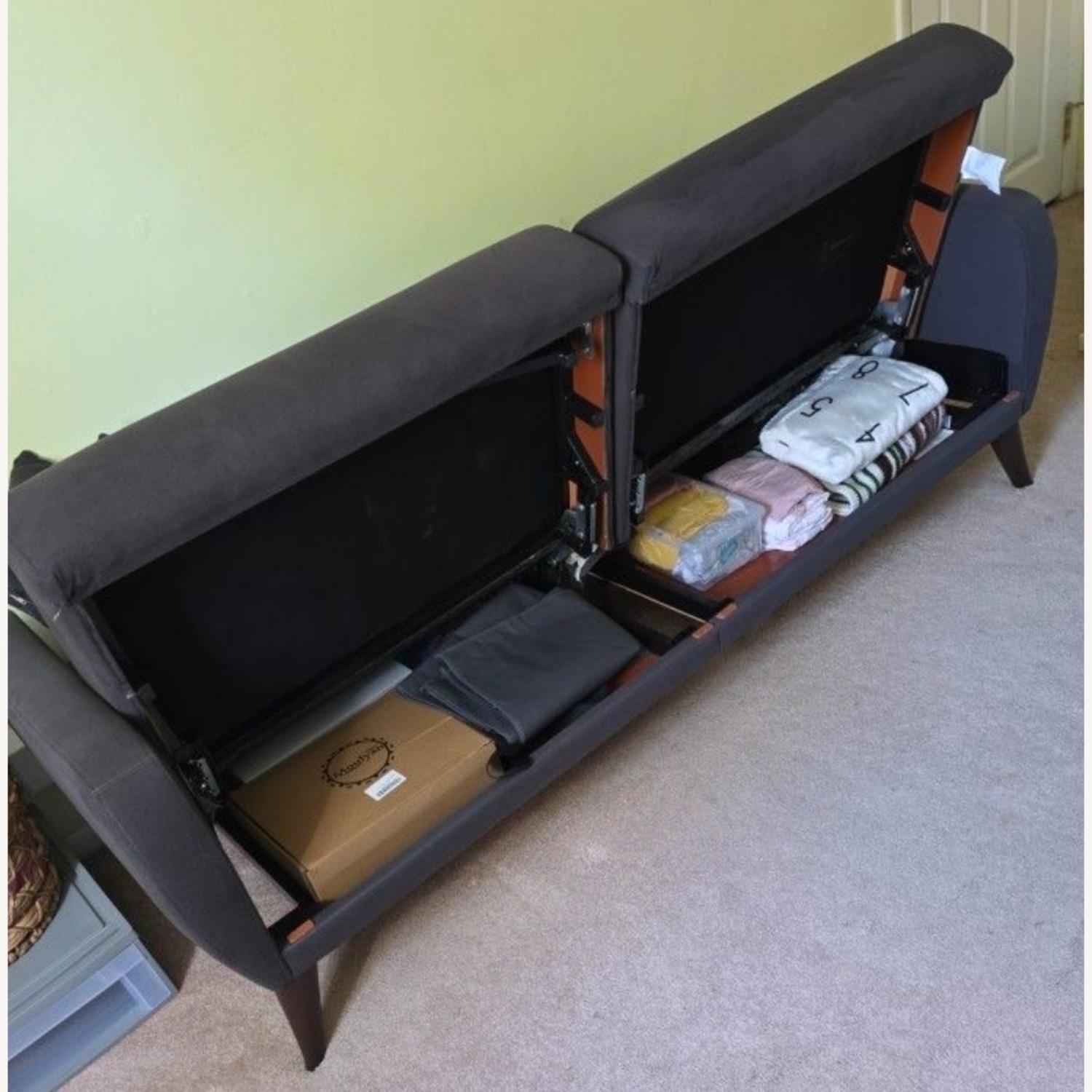 Wayfair Dark Gray Fabric Sleeper Sofa - image-3