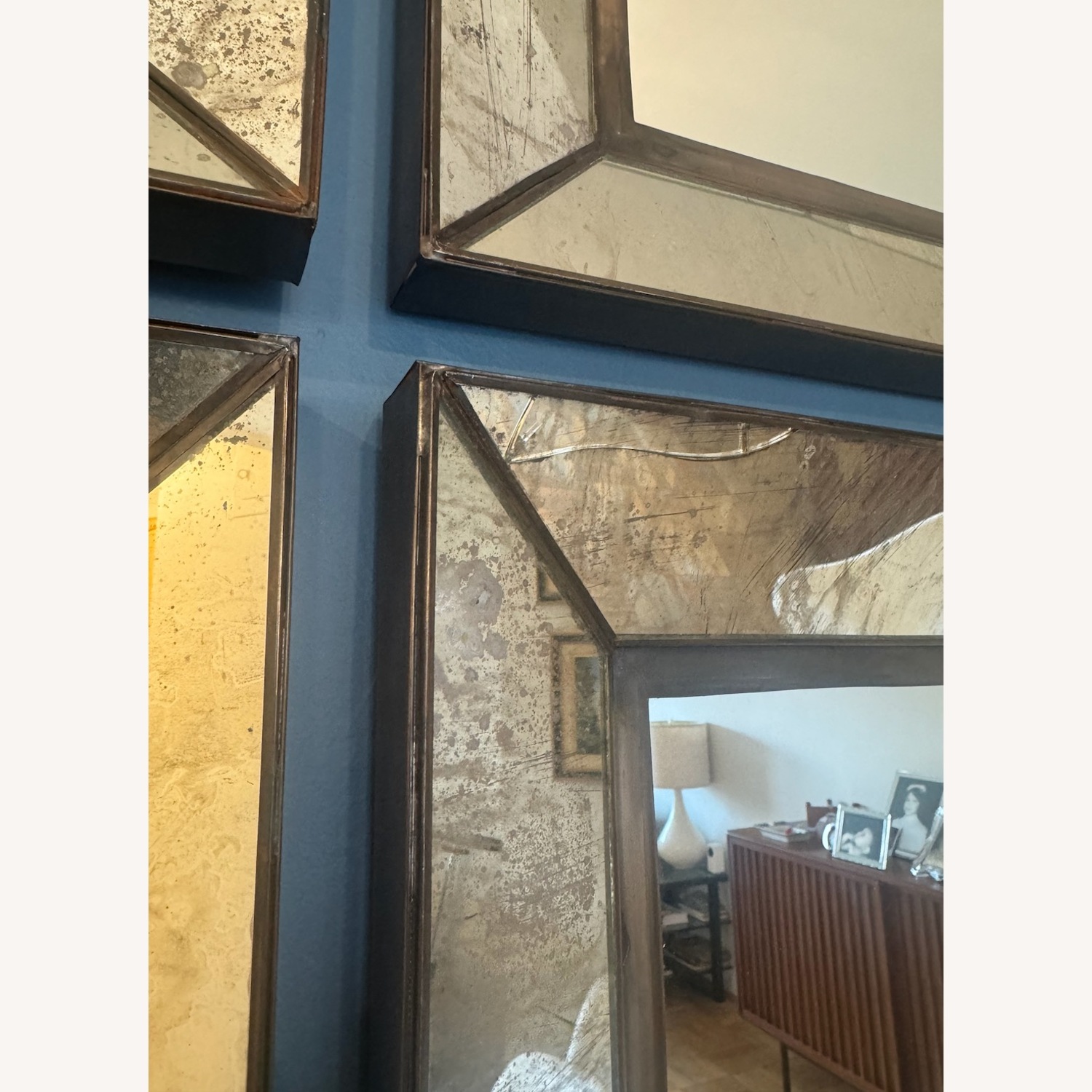 Crate & Barrel Dubois 6 Pc Wall Mirrored Glass - image-6