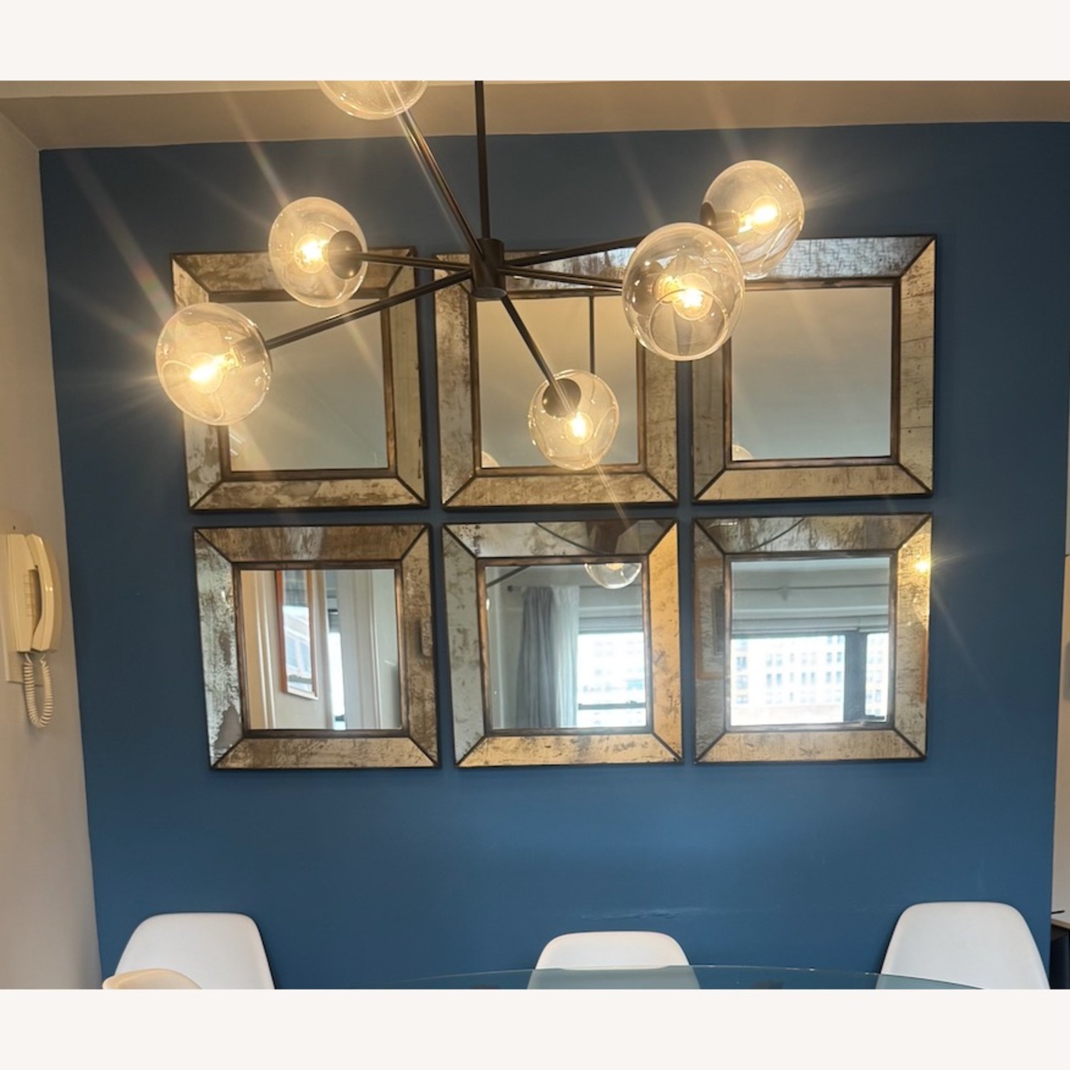Crate & Barrel Dubois 6 Pc Wall Mirrored Glass - image-2