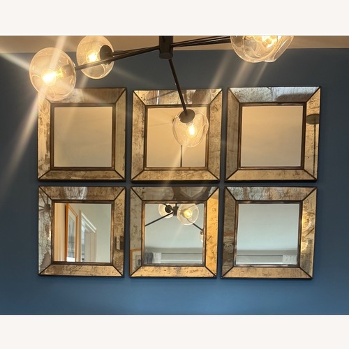 Used Crate & Barrel Dubois 6 Pc Wall Mirrored Glass for sale on AptDeco