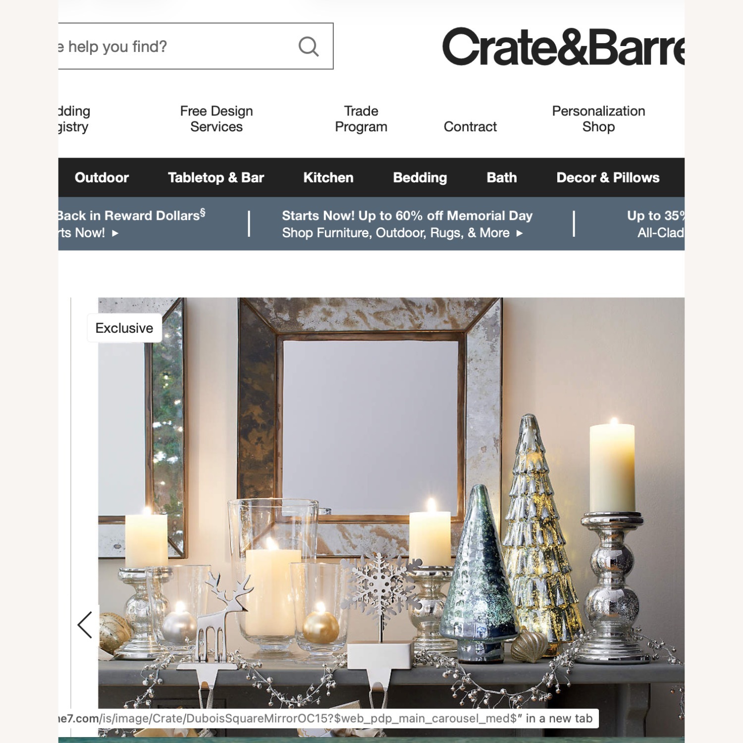 Crate & Barrel Dubois 6 Pc Wall Mirrored Glass - image-7