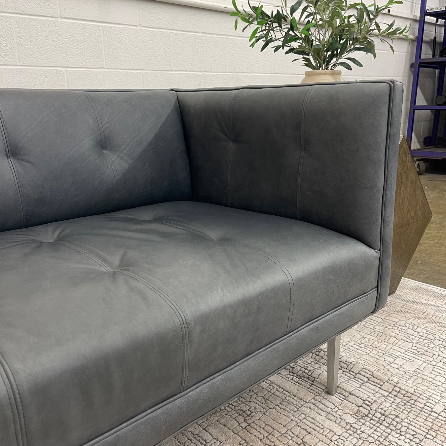 Room & Board Wynwood Light Gray Leather 3+ Seater Sofa - image-15