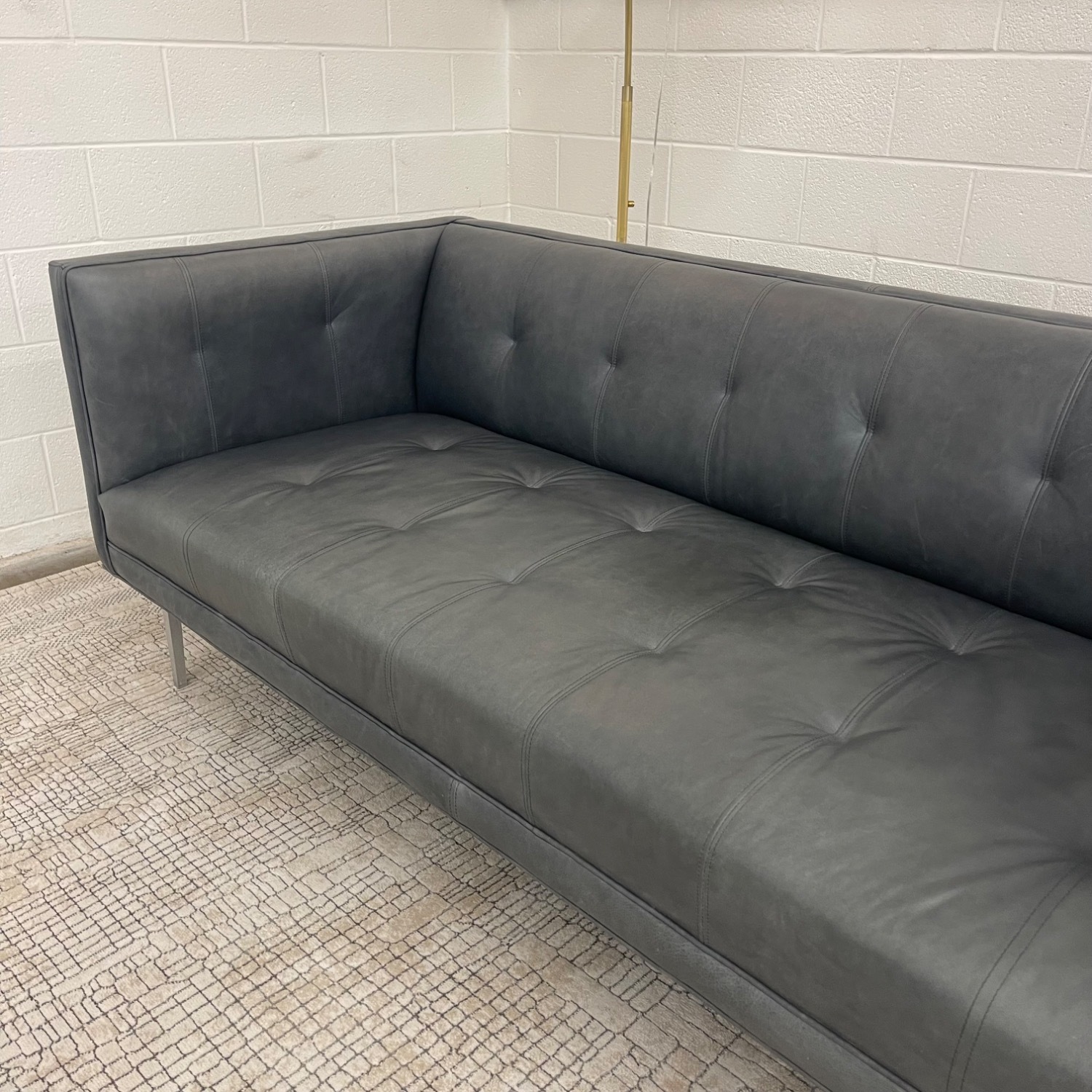 Room & Board Wynwood Light Gray Leather 3+ Seater Sofa - image-17