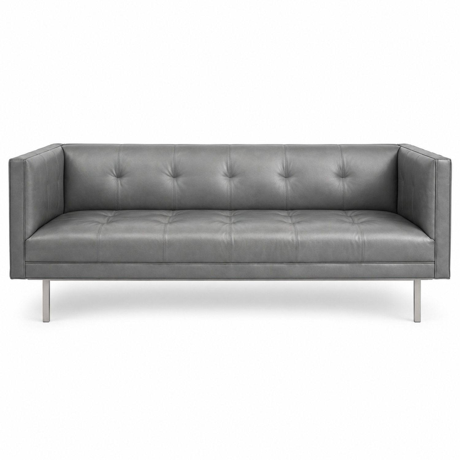 Room & Board Wynwood Light Gray Leather 3+ Seater Sofa - image-18