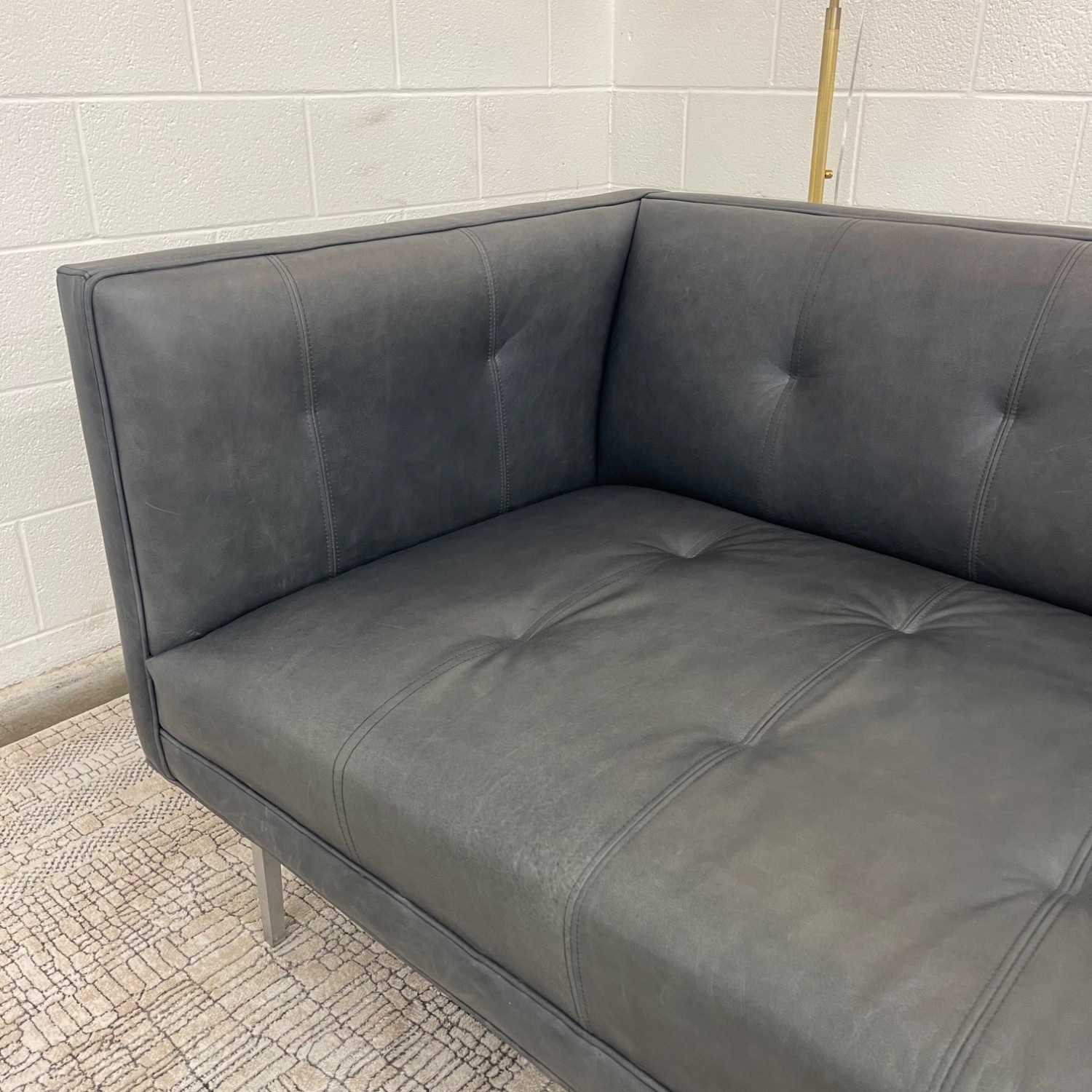 Room & Board Wynwood Light Gray Leather 3+ Seater Sofa - image-16