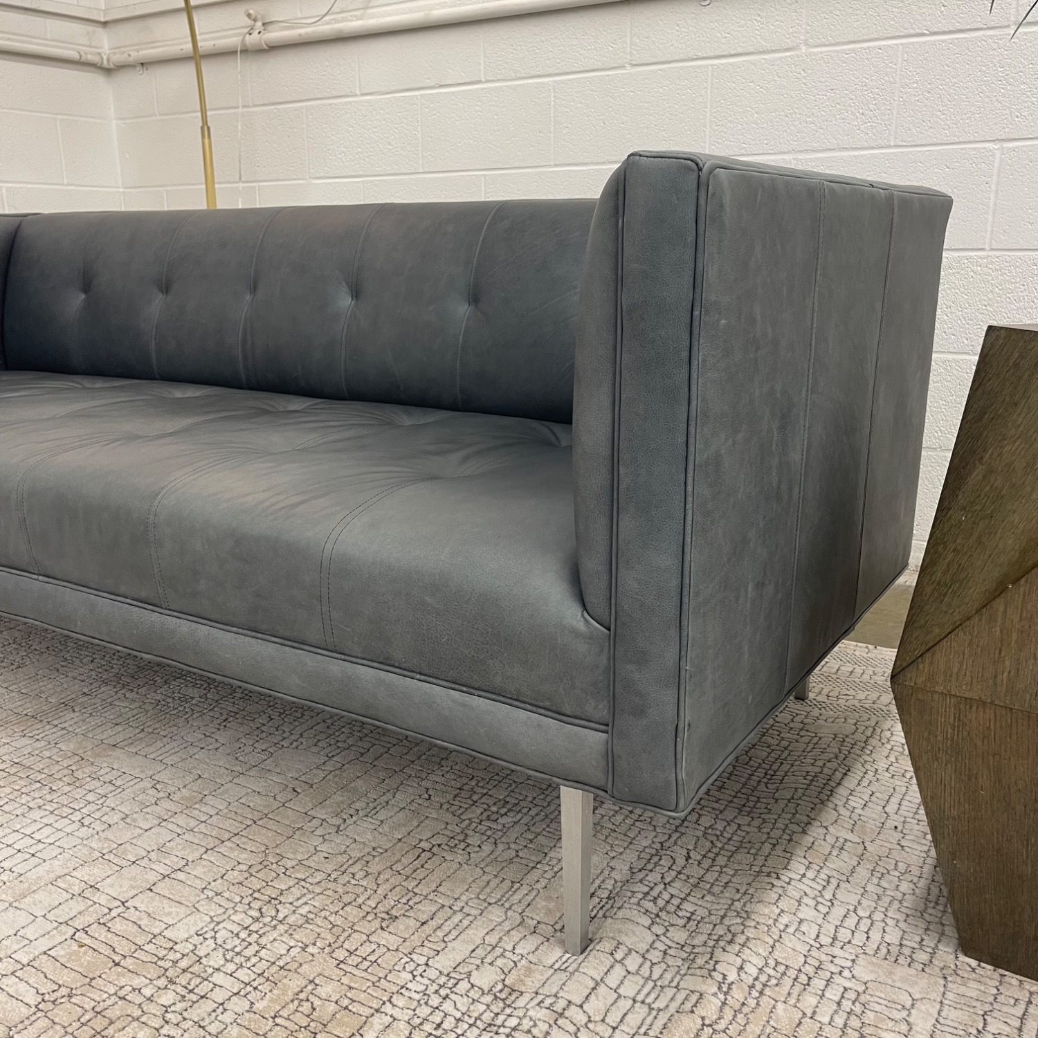 Room & Board Wynwood Light Gray Leather 3+ Seater Sofa - image-14
