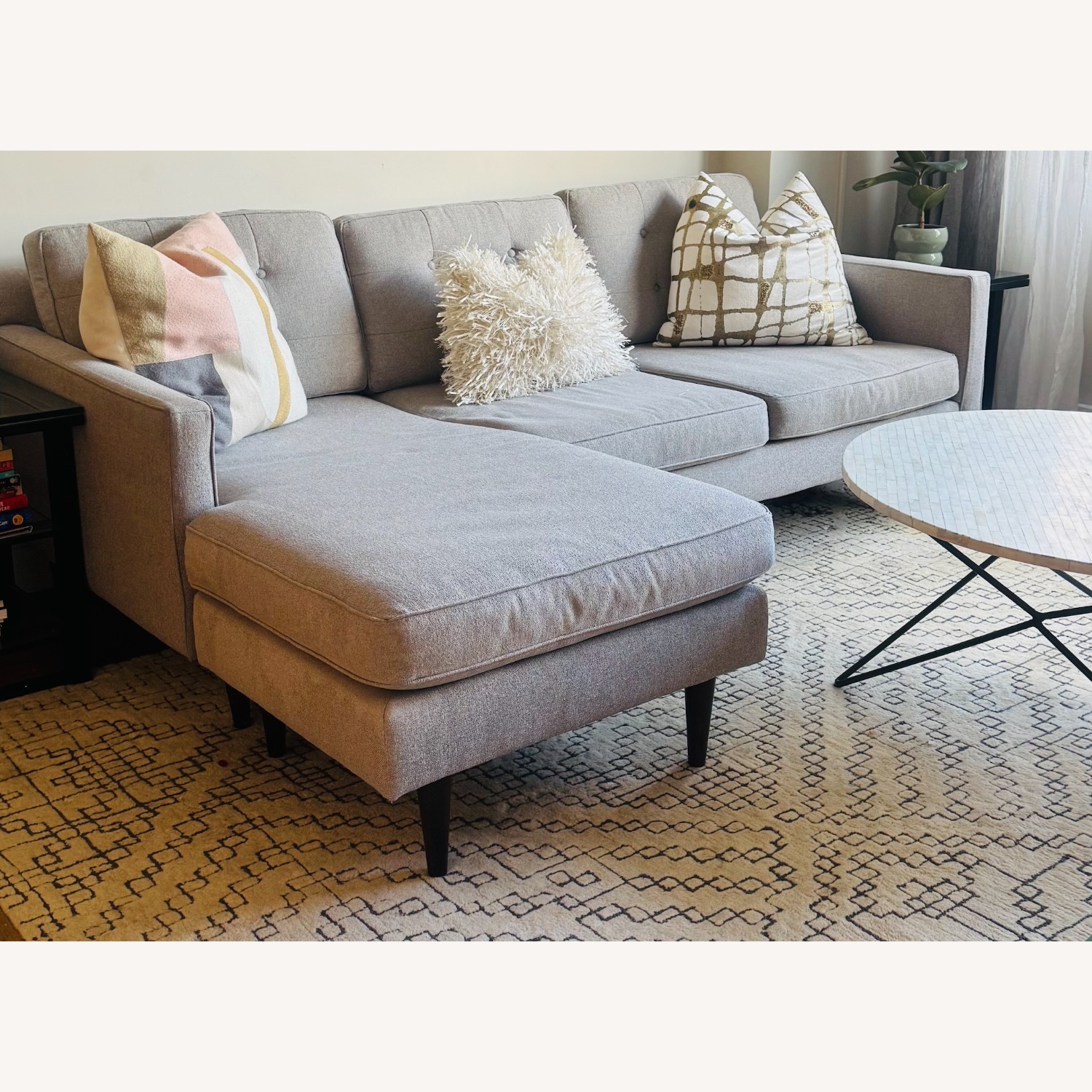 West Elm Drake 2 Piece Chaise Sectional  - image-1