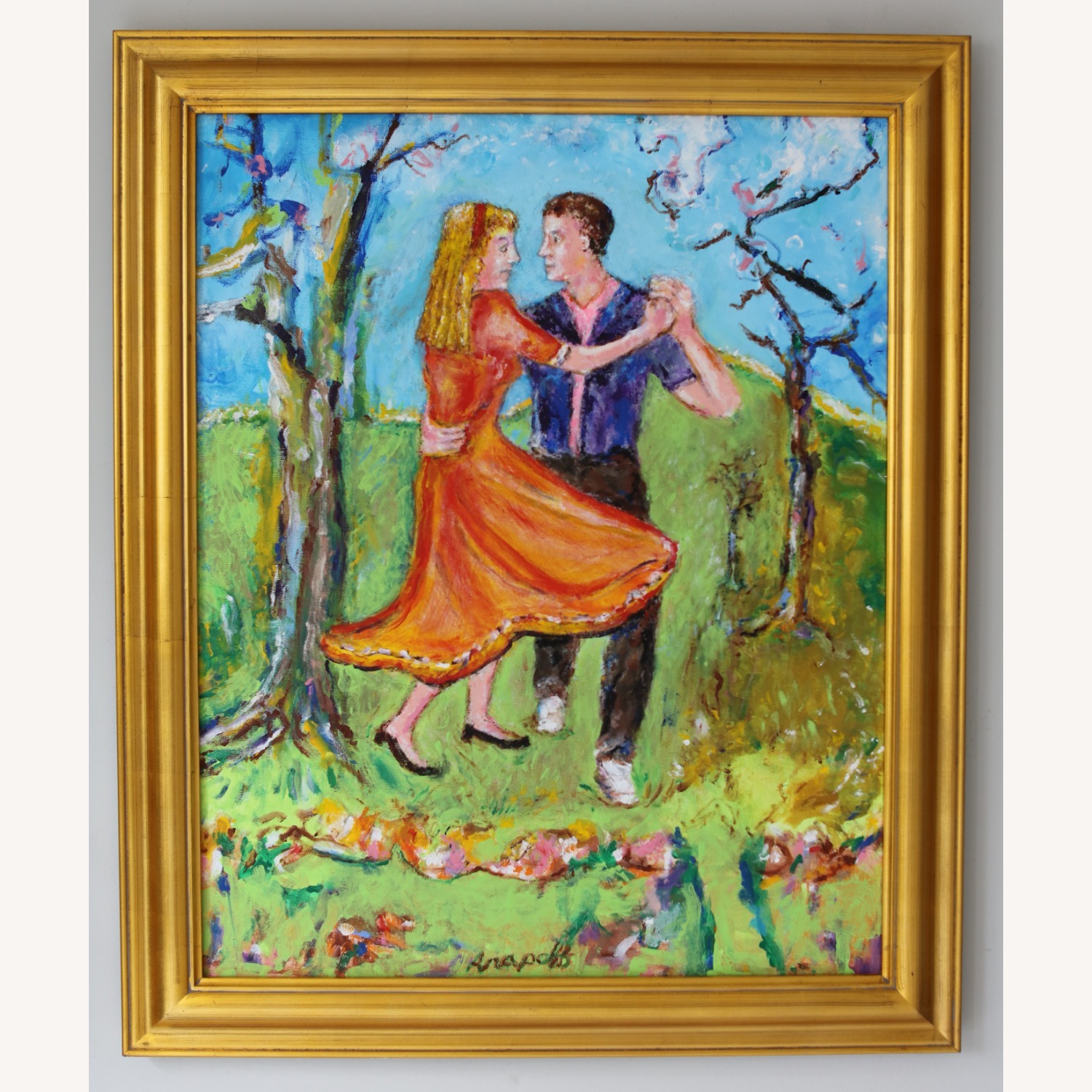 Original Oil Painting - Dancers in Spring - image-1