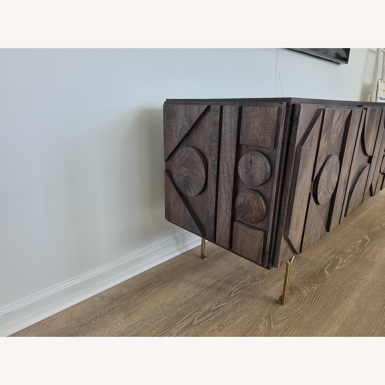 West Elm Dark Brown Pictograph Media Console 84" - image-6