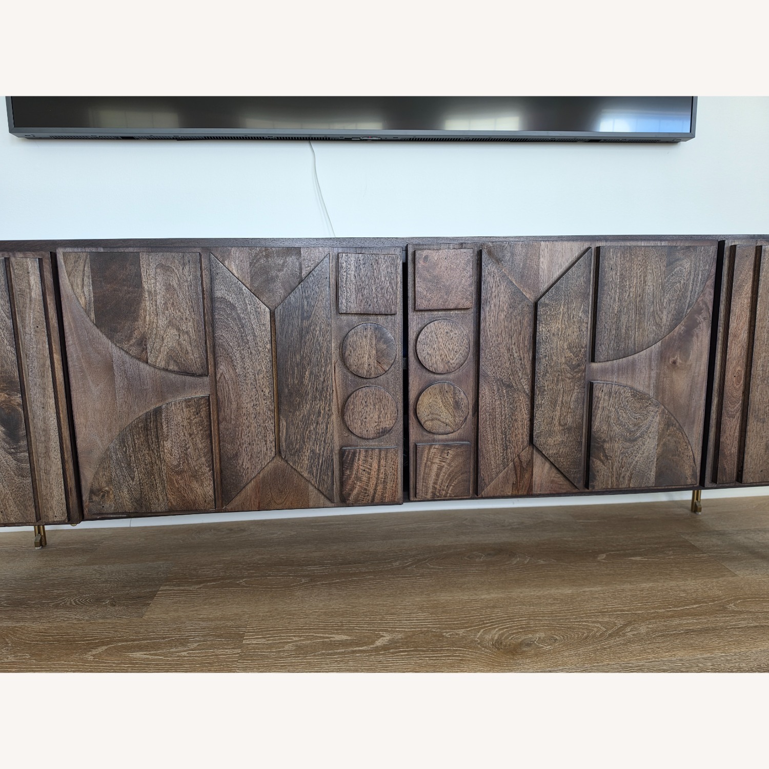 West Elm Dark Brown Pictograph Media Console 84" - image-3