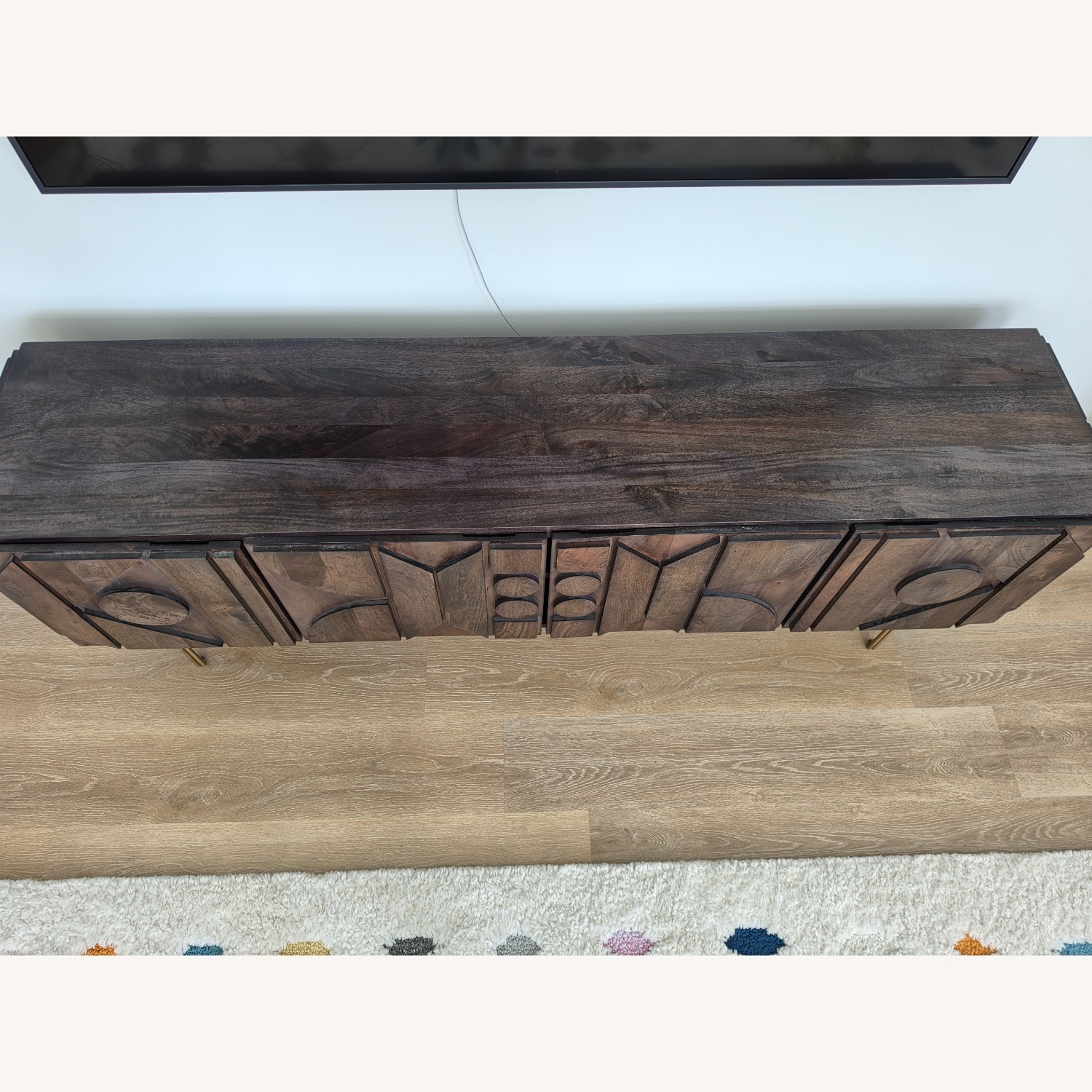 West Elm Dark Brown Pictograph Media Console 84" - image-7
