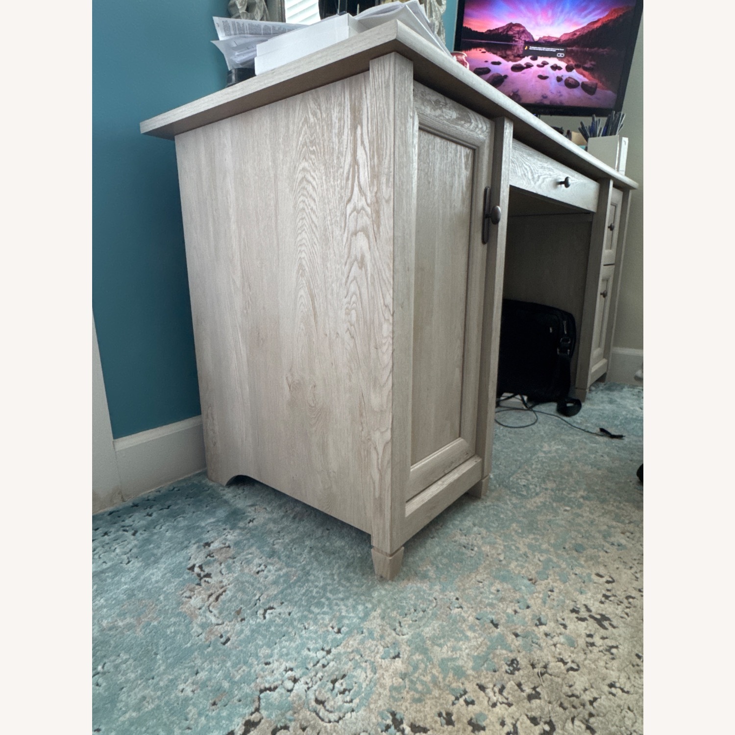 Wayfair Natural Wood Desk - image-4