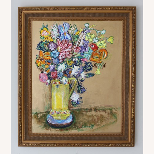 Used Original Oil / Acrylic Painting - Love of Flowers for sale on AptDeco