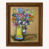 Original Oil / Acrylic Painting - Love of Flowers