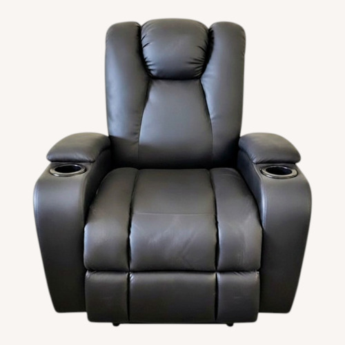 Used Black Vinyl Recliner for sale on AptDeco