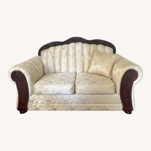 Used White Leather 2 Seater Sofa for sale on AptDeco