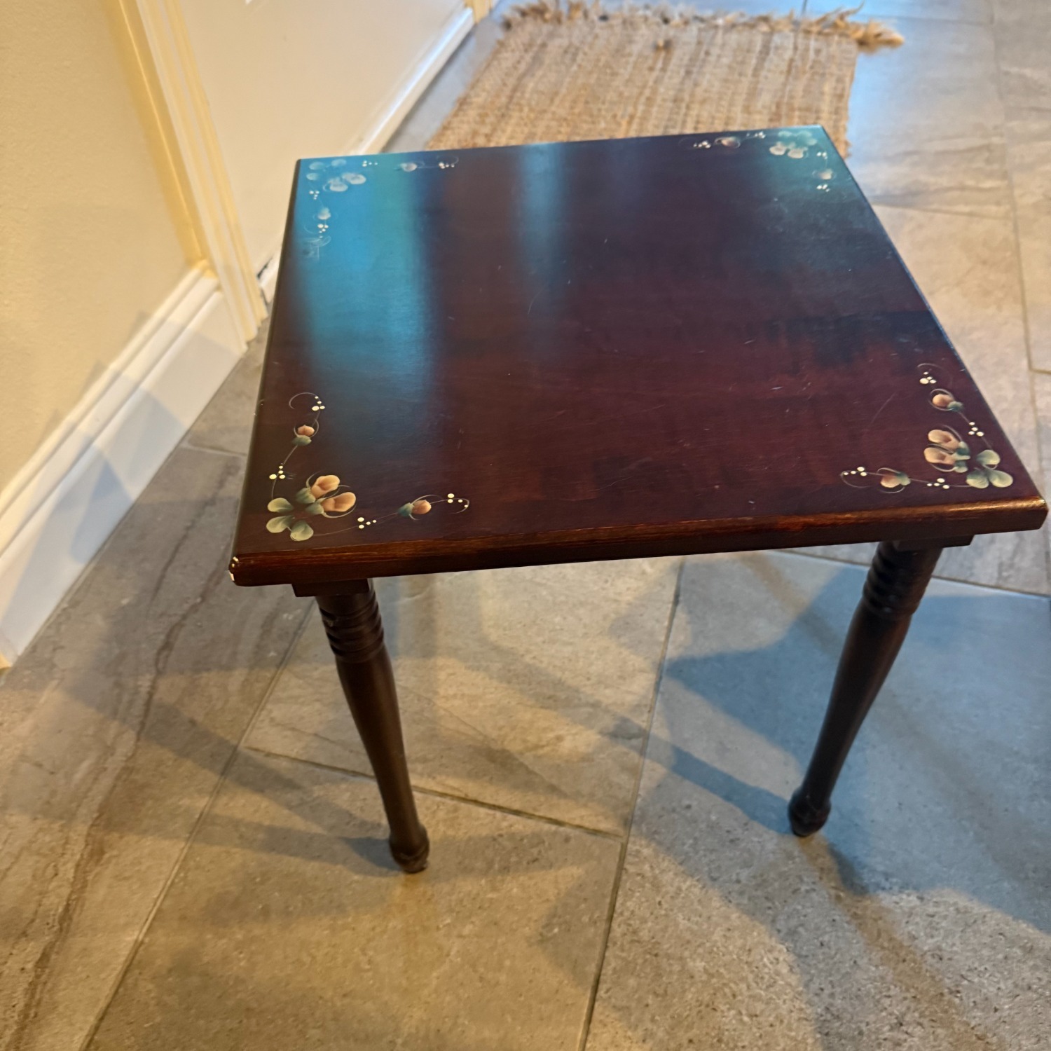 Vintage/Antique Finds Dark Brown Wood Side Tables - image-2