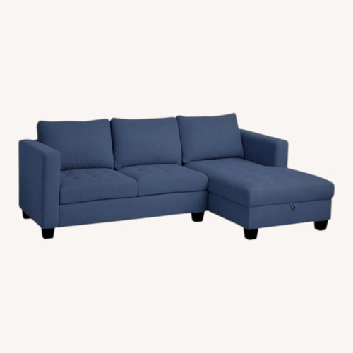 Used World Market Indigo Trudeau Sectional for sale on AptDeco