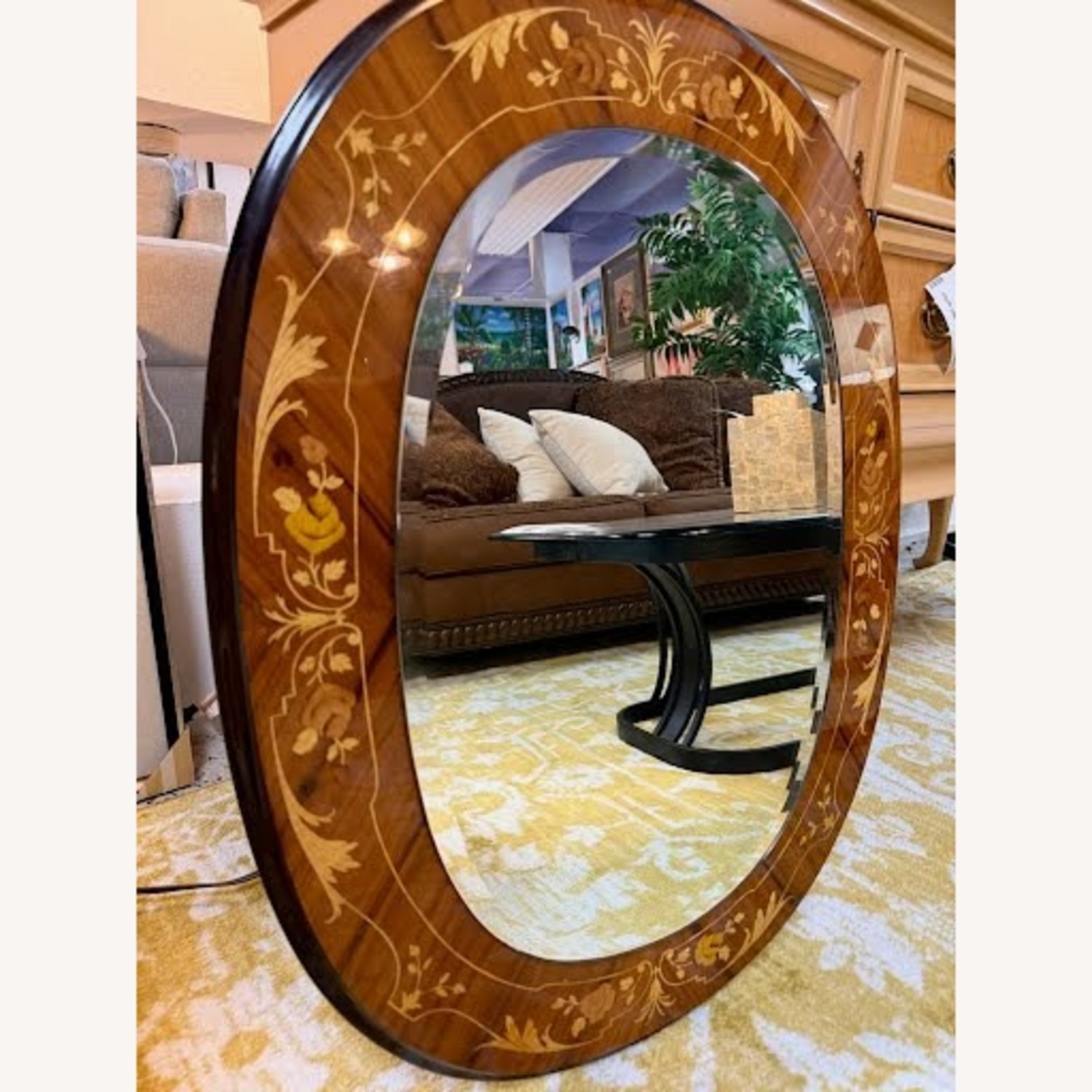 Vintage/Antique Antique Italian Inlaid Wall Mirror - image-2