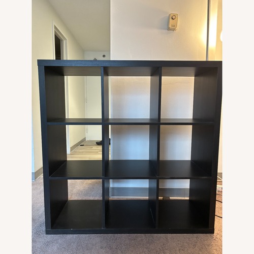 Used IKEA Kallax Dark Brown Wood Bookcase for sale on AptDeco