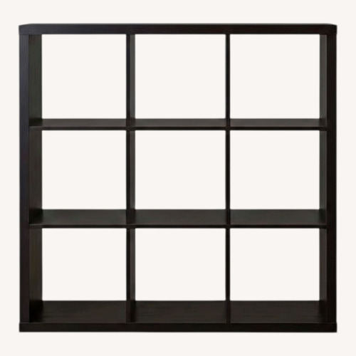 Used IKEA Kallax Dark Brown Wood Bookcase for sale on AptDeco
