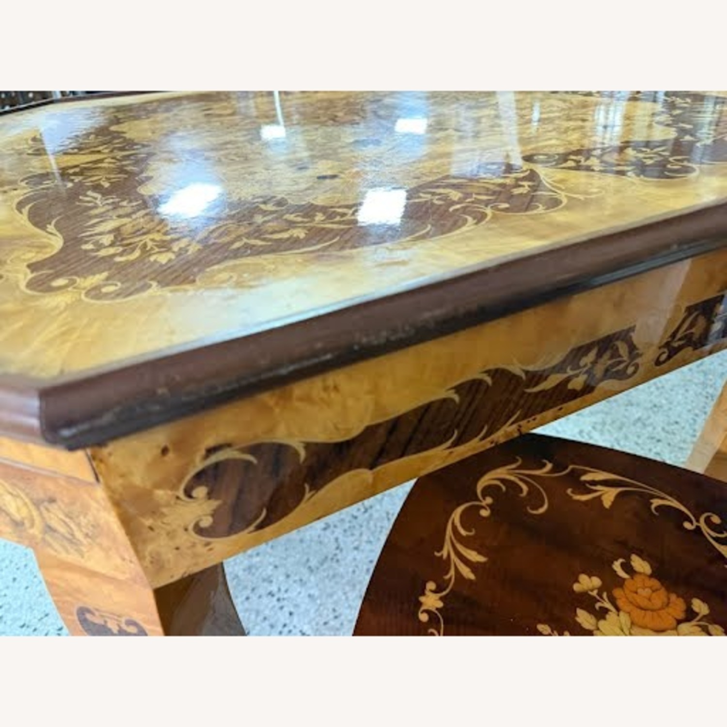 Vintage/Antique Italian Game Table with 2 Chairs - image-4