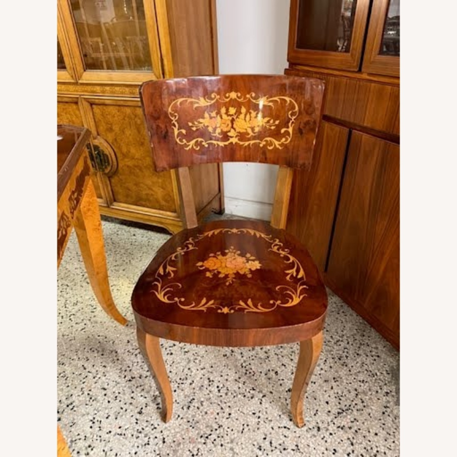 Vintage/Antique Italian Game Table with 2 Chairs - image-7