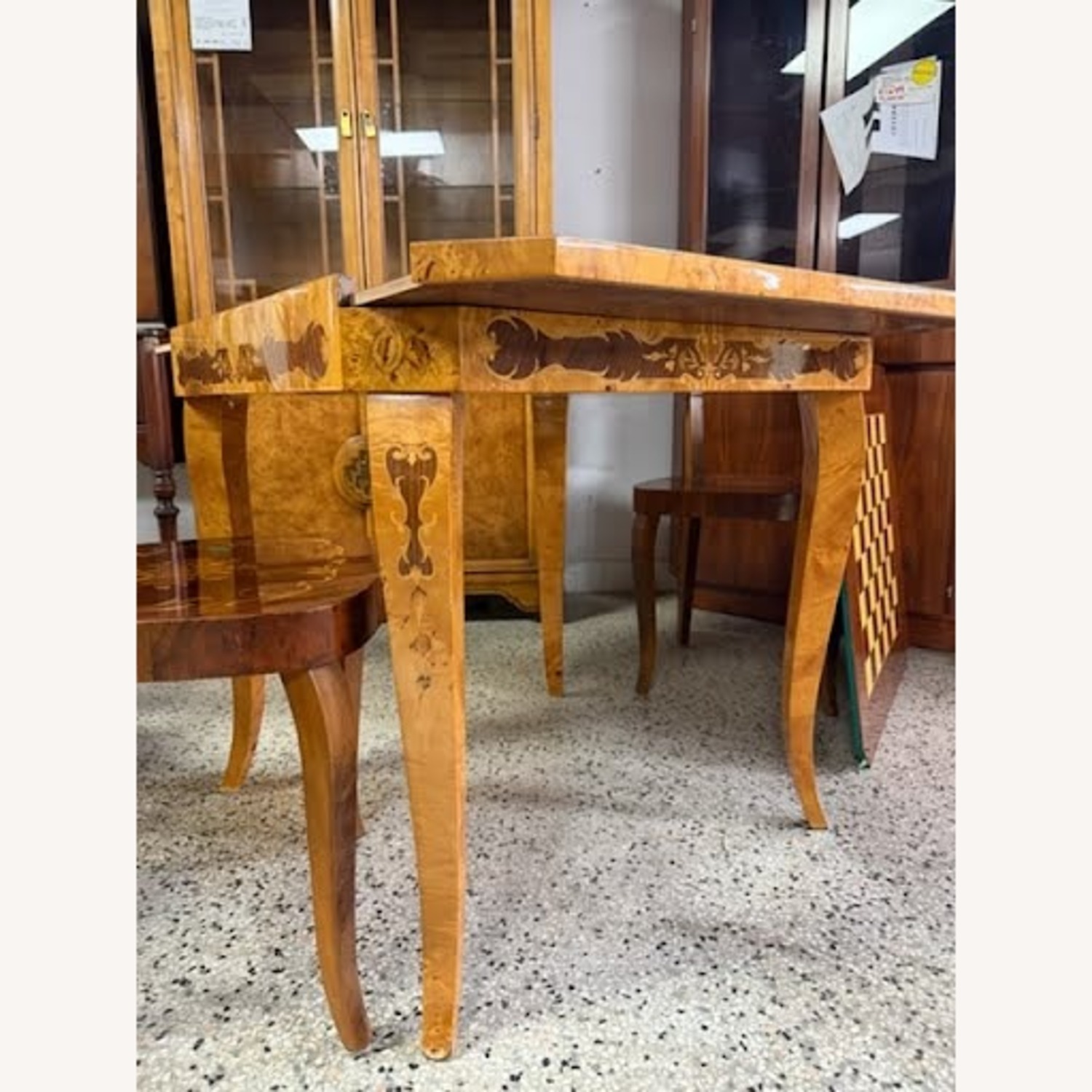 Vintage/Antique Italian Game Table with 2 Chairs - image-8