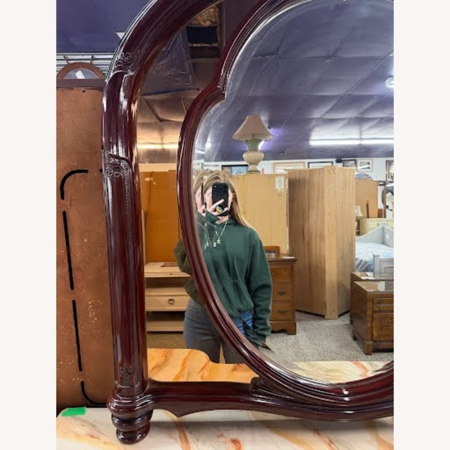 Vintage/Antique Italian Wood Dresser W Mirror - image-9