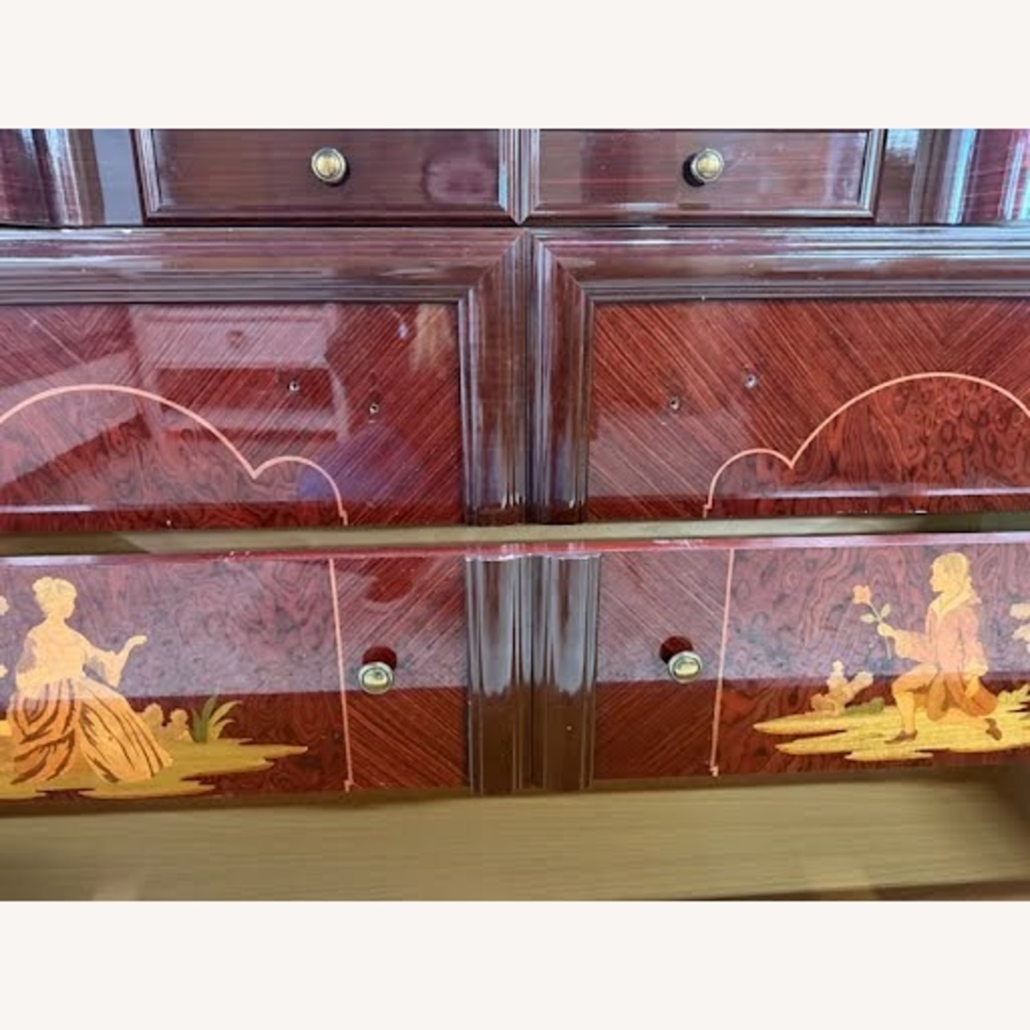 Vintage/Antique Italian Wood Dresser W Mirror - image-3