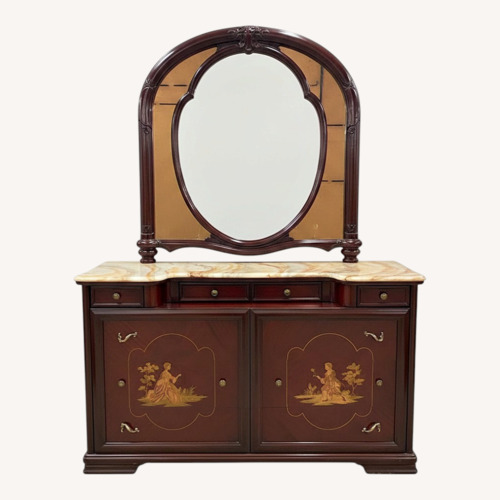 Used Vintage/Antique Italian Wood Dresser W Mirror for sale on AptDeco