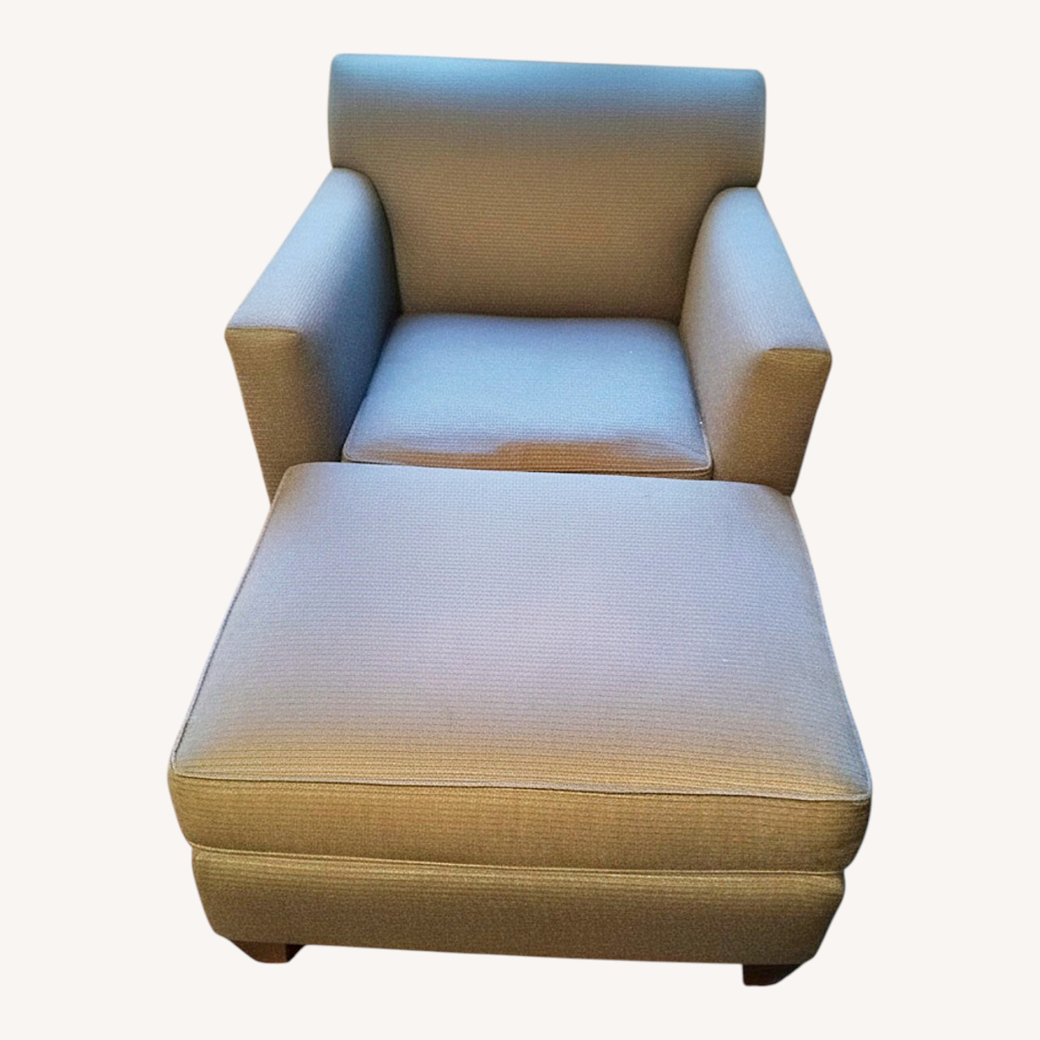 Light Grey Chair And Ottoman - image-0