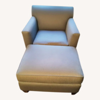 Light Grey Chair And Ottoman 