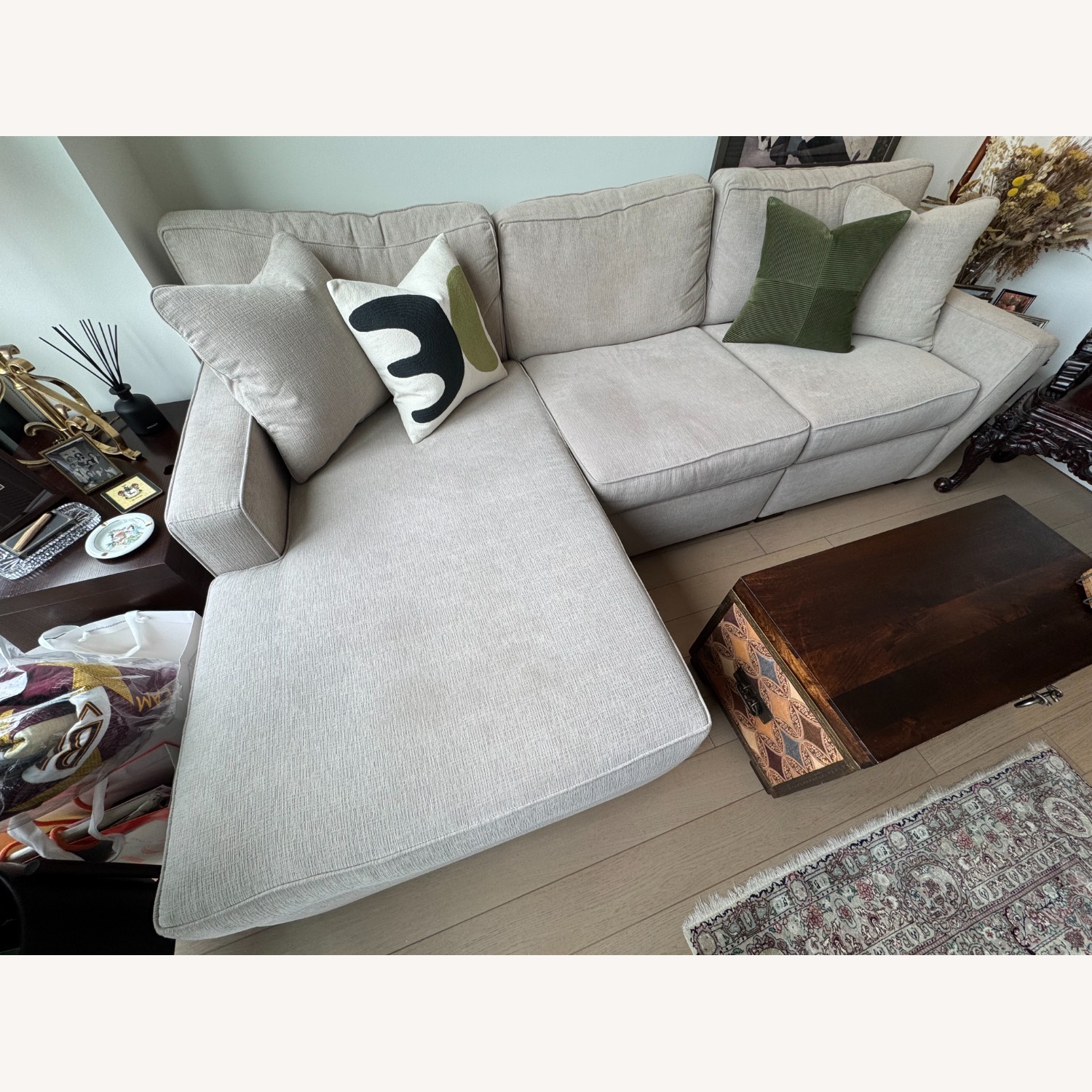 Macy's Radley Natural 3+ Piece Sectional - image-3