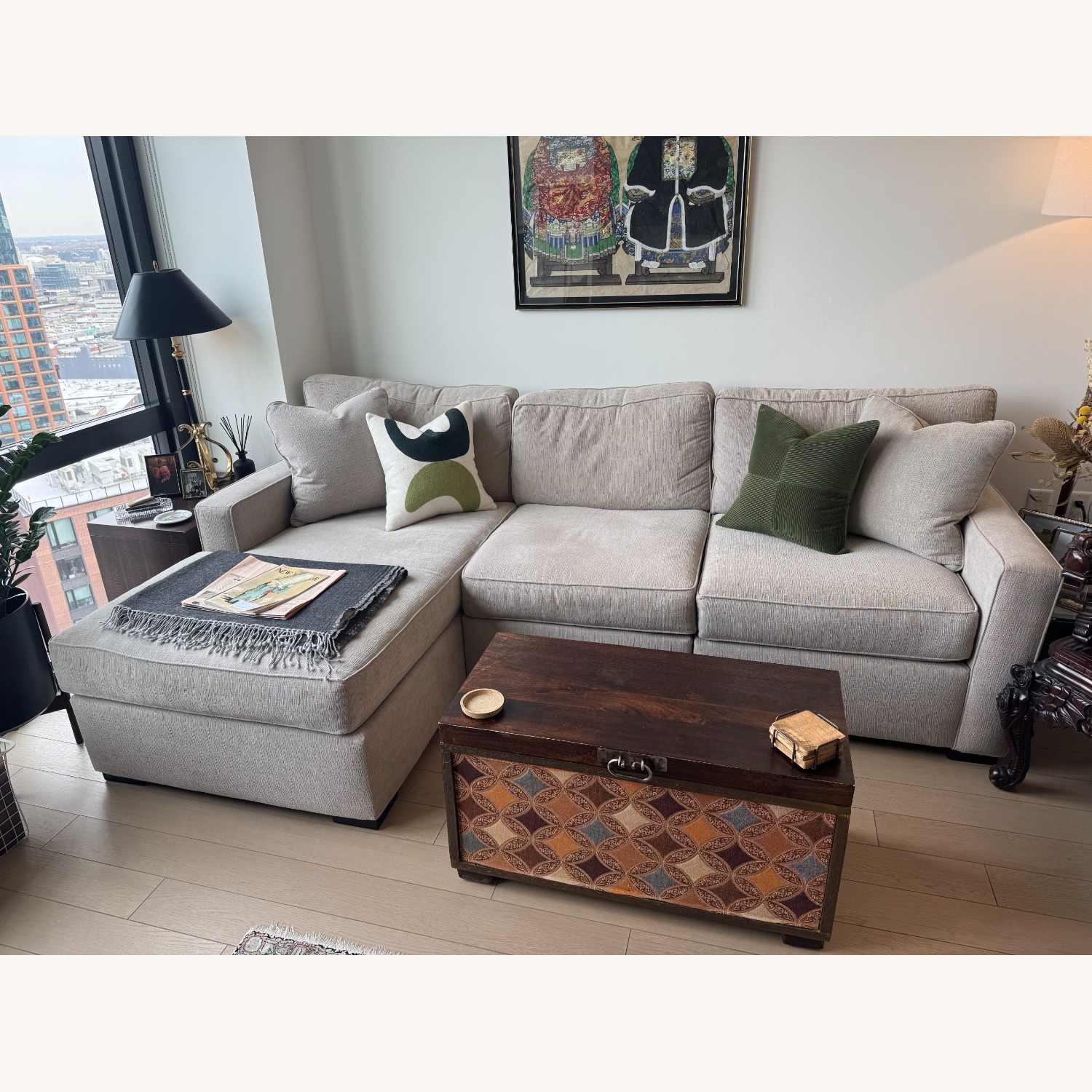 Macy's Radley Natural 3+ Piece Sectional - image-1