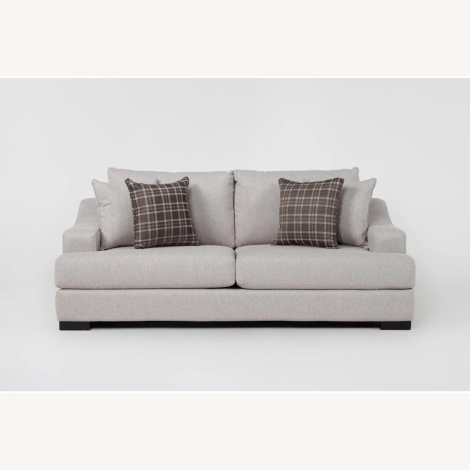 Living Spaces Lodge Light Gray 3+ Seater Sofa - image-3