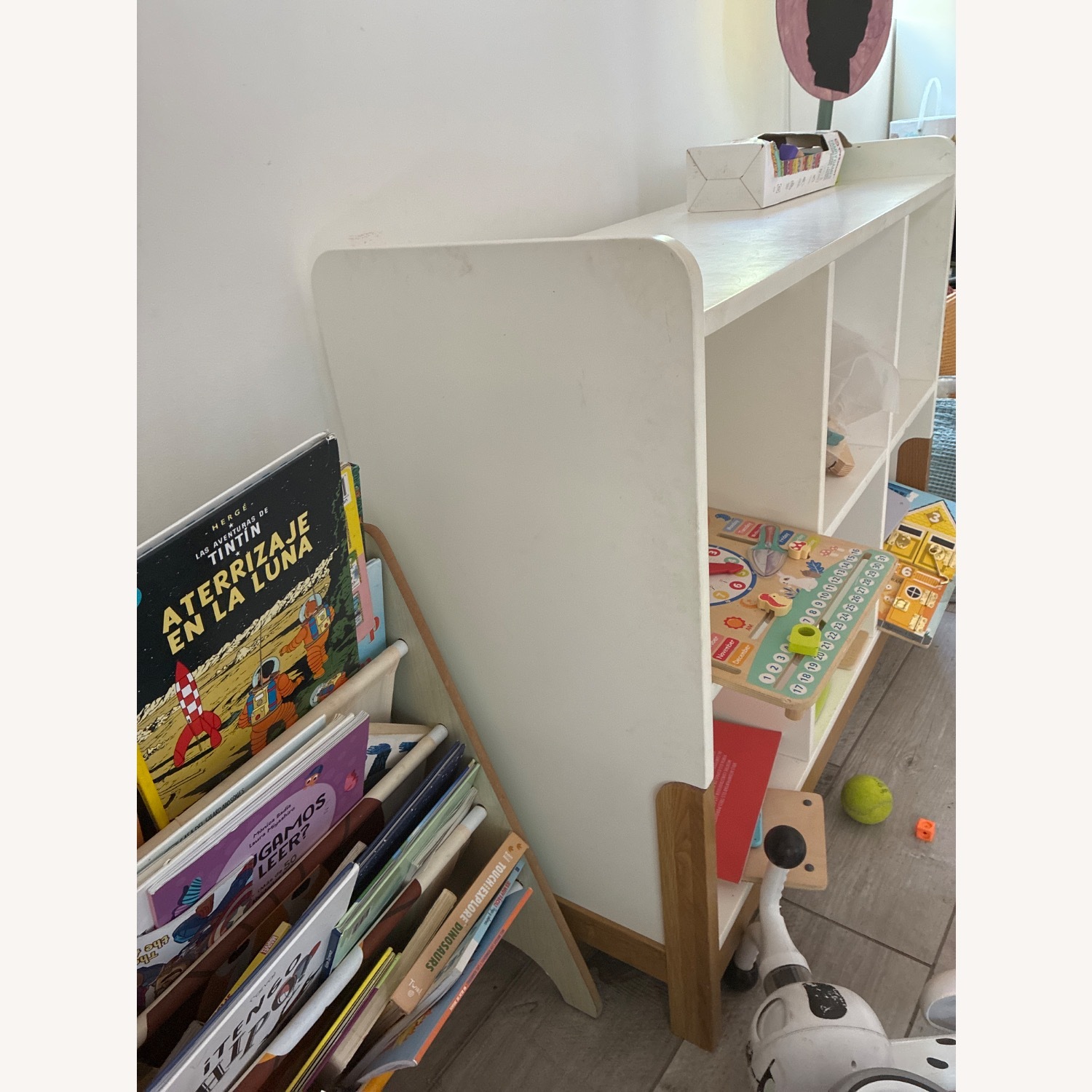 Crate & Kids Bookcase White Wood 6-Cube  - image-3