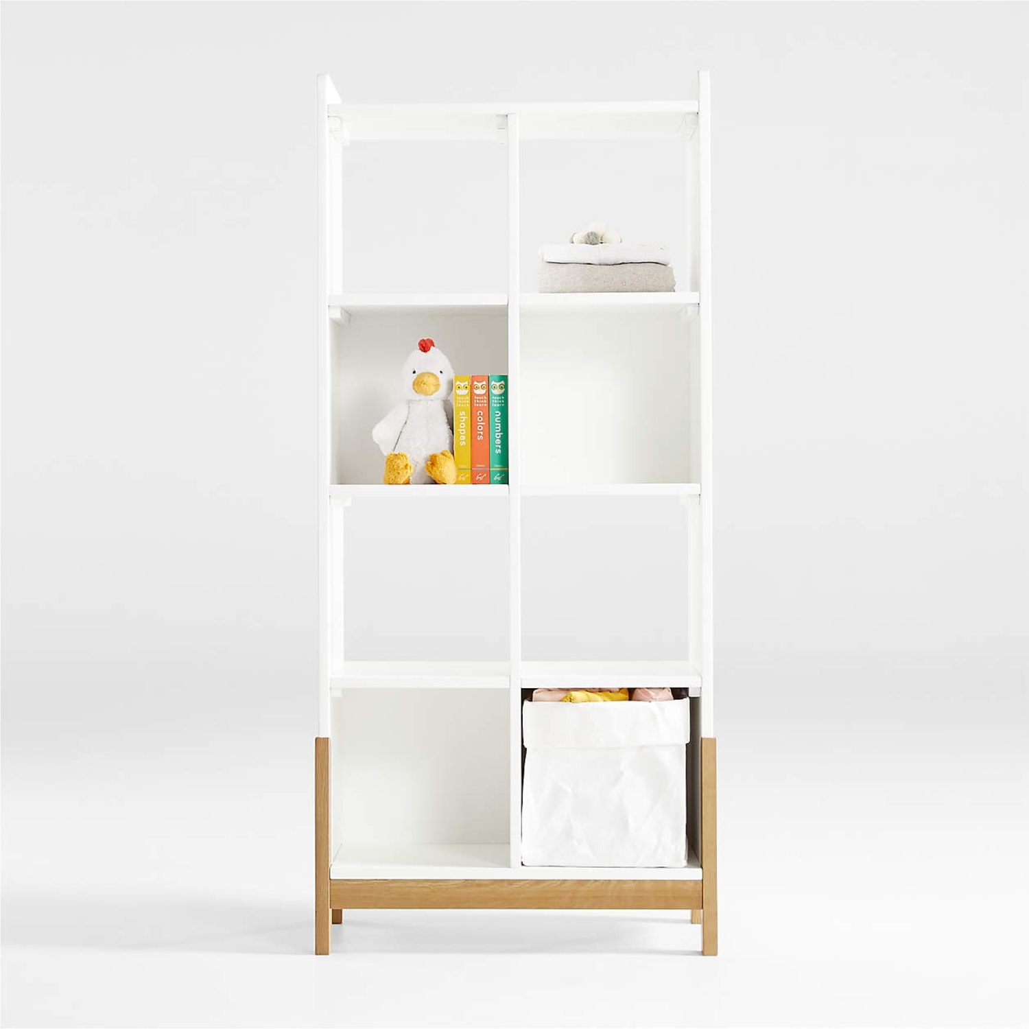 Crate & Kids Bookcase White Wood 8-Cube  - image-5