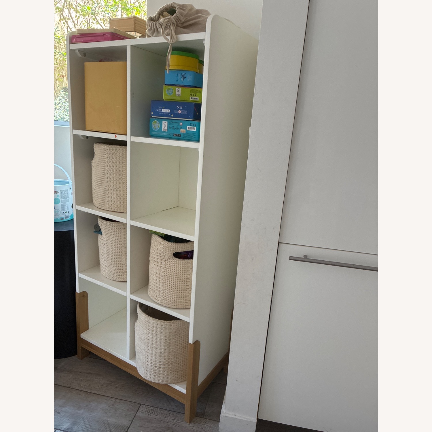 Crate & Kids Bookcase White Wood 8-Cube  - image-3