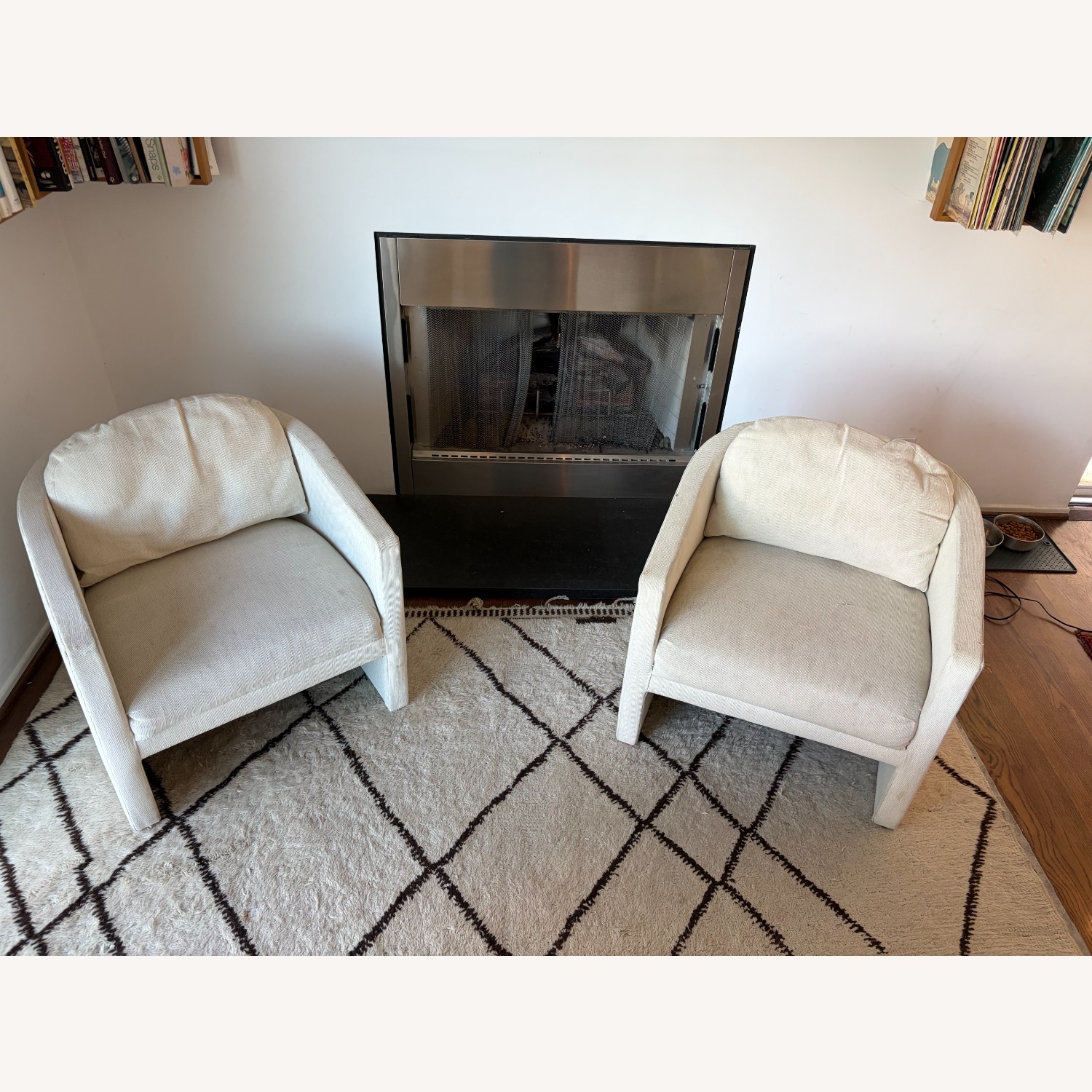 Vintage Ivory Upholstered Barrel Chairs - image-17