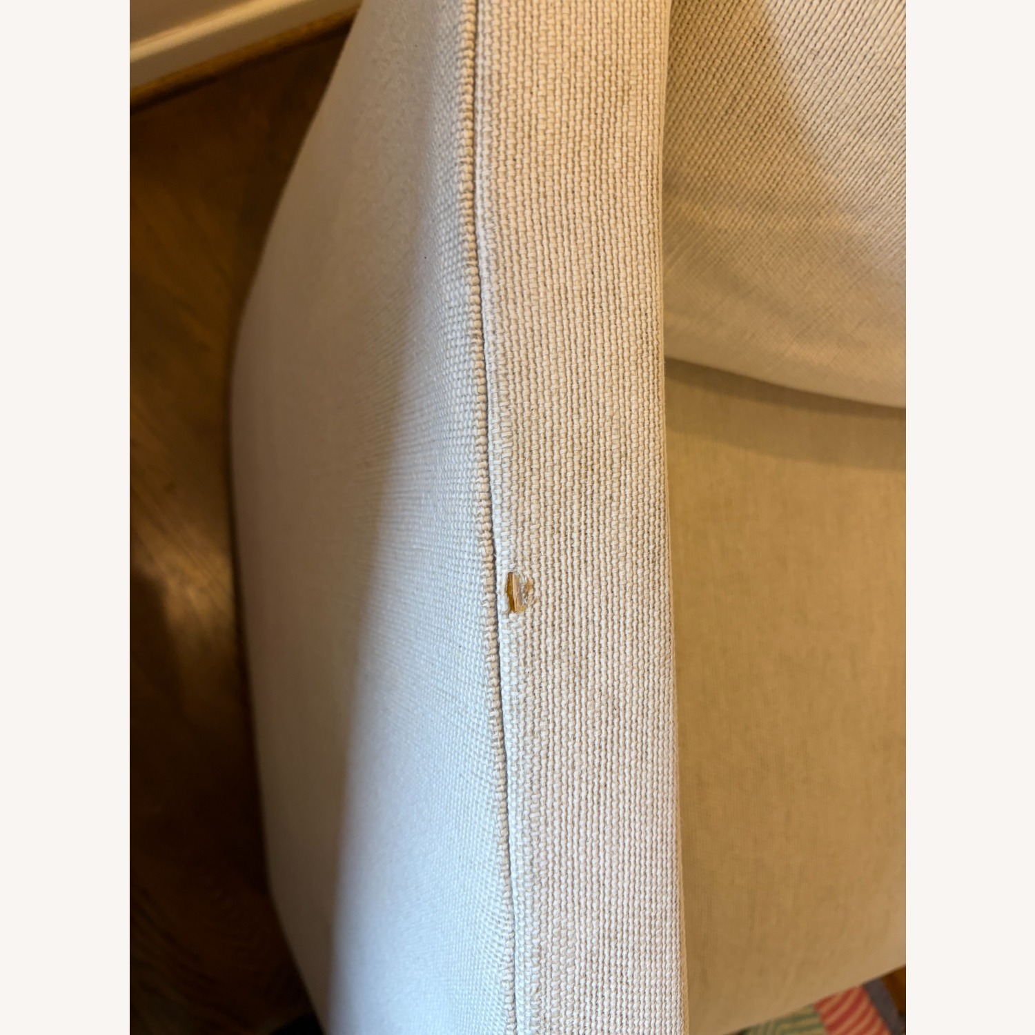 Vintage Ivory Upholstered Barrel Chair - image-12