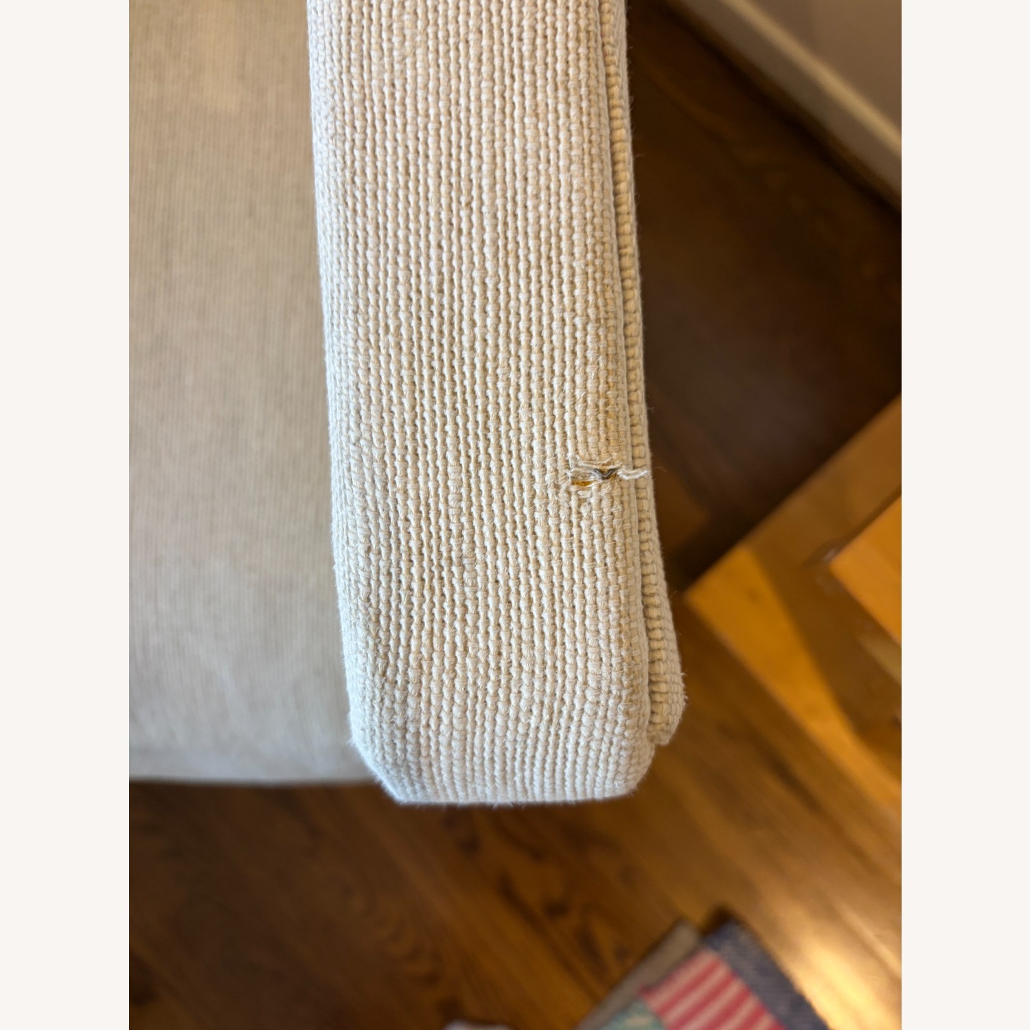Vintage Ivory Upholstered Barrel Chair - image-11