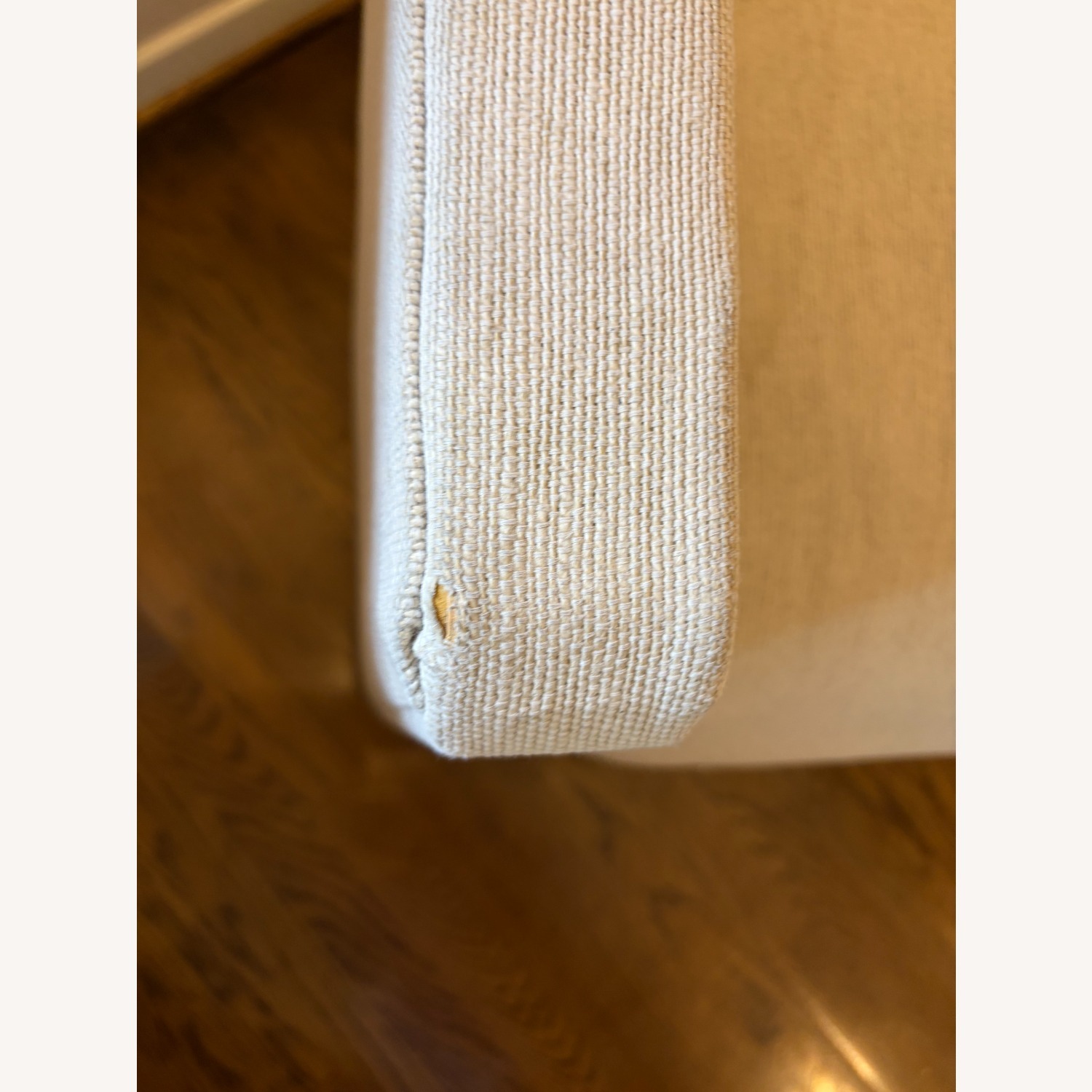Vintage Ivory Upholstered Barrel Chair - image-10