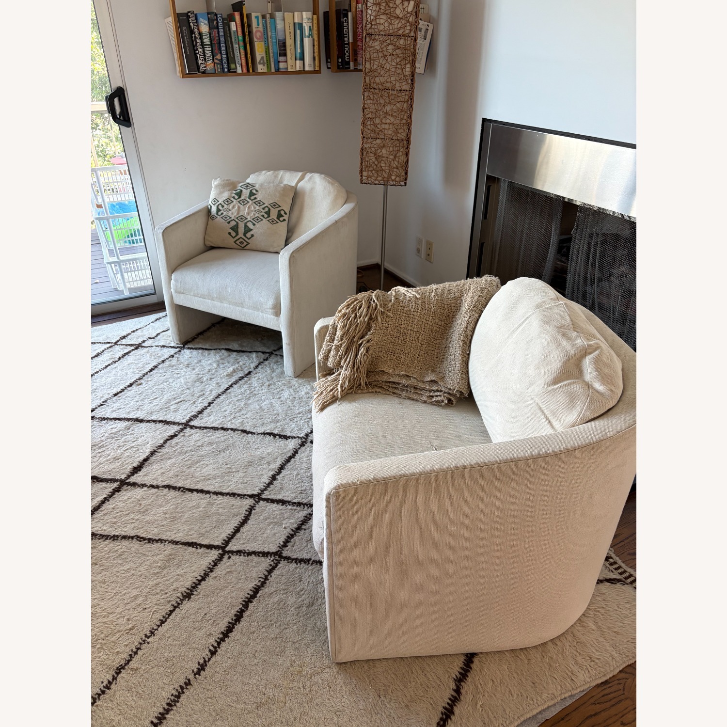 Vintage Ivory Upholstered Barrel Chairs - image-18