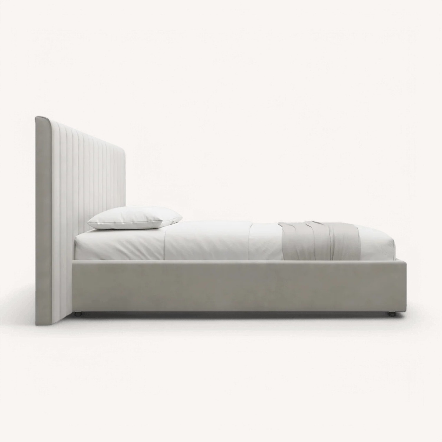 Modani Rune King Bed in Beige Velvet - image-3